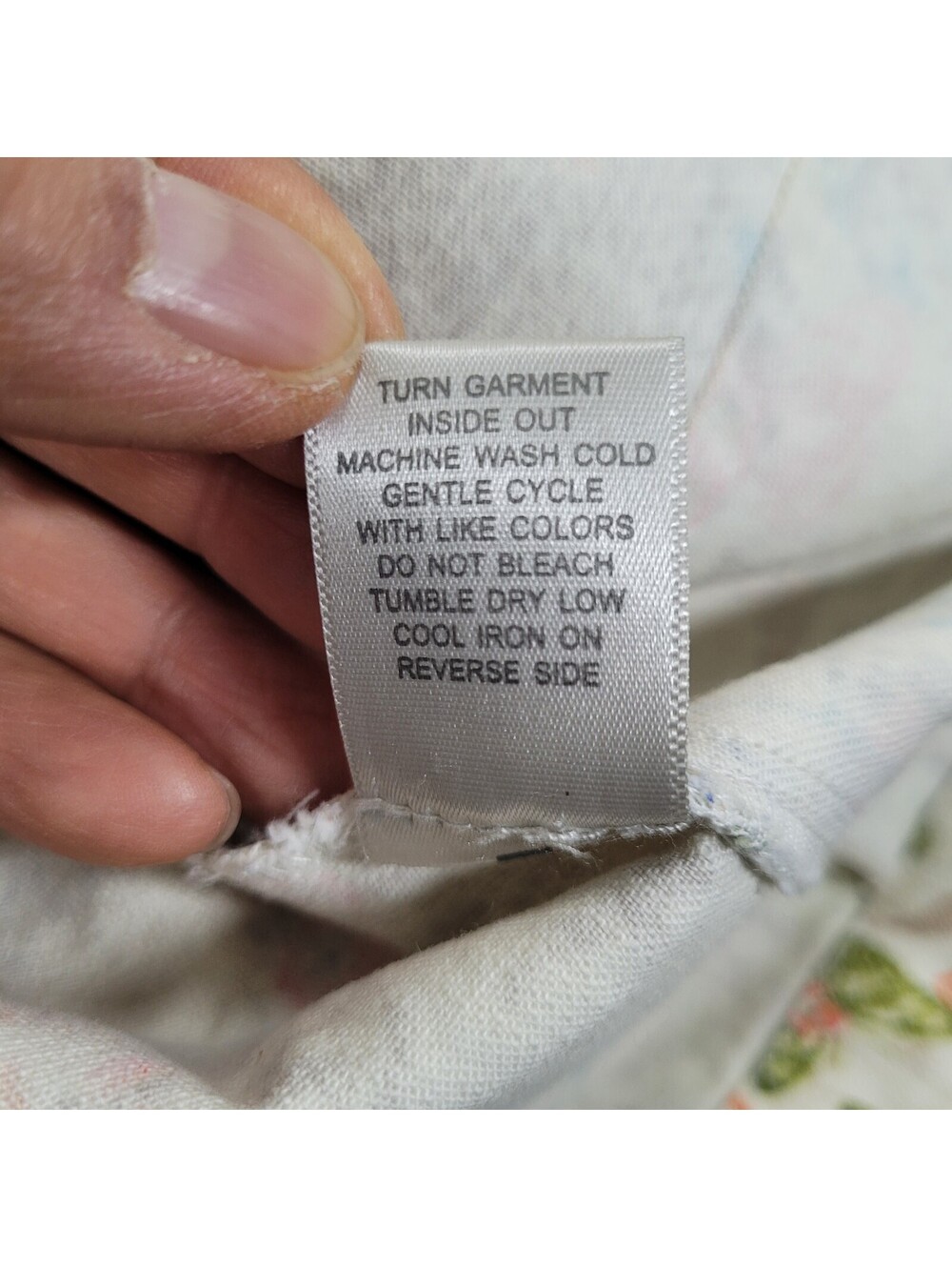 Christopher & Banks Size XL PASTEL Floral Jean Jacket Comfort Stretch- 3/4 SLEE - Picture 6 of 9
